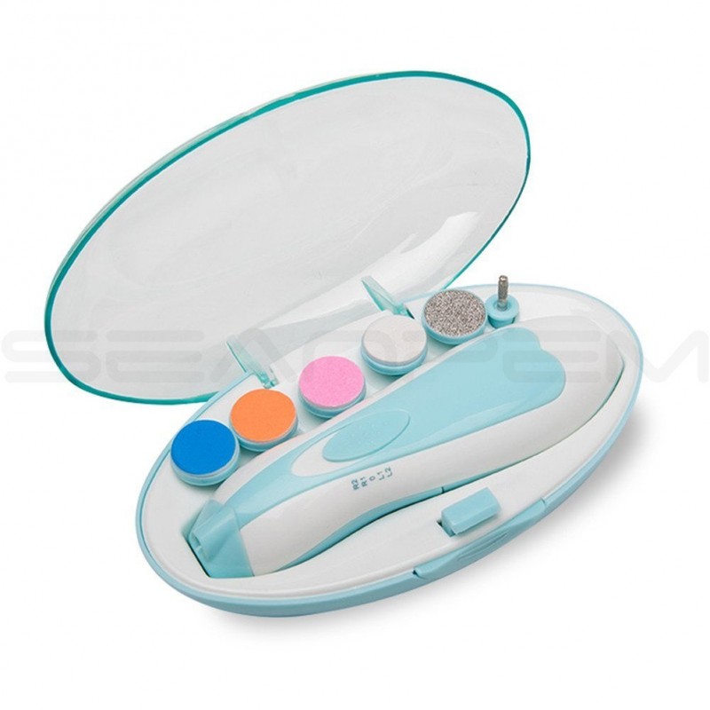 Kit de coupe-ongles et limes à ongles pour bébé - Kit de manucure et pédicure électrique pour nouveau-né ou tout-petit - 5