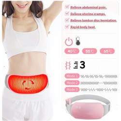 SAKU Coussin chauffant menstruel portable pour le dos ou le ventre avec 3 niveaux de chaleur et 3 modes de massage pour femme et