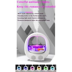 USB Rechargeable Air Humidifier, Anti-gravity Humidifier, Seven-color Light Humidifier, Automatic Off, Suitable For Office,