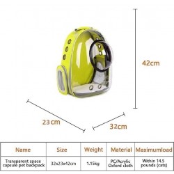 Sac à dos de transport transparent pour animaux de compagnie Homecloud - pour les voyages, la randonnée, conçu avec un espace