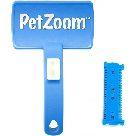 Brosse de toilettage autonettoyante PetZoom avec tondeuse pour animaux de compagnie en prime