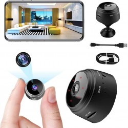 Cablelera Mini Camera Espion, 1080P Caméra de Surveillance sans Fil avec Enregistrement WiFi Longue Batteries Micro Cachée