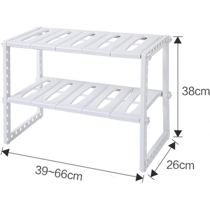 Étagère Rangement Cuisine Développables sous évier Organisateur - 2 Tier multifonctions Support de rangement avec tablettes