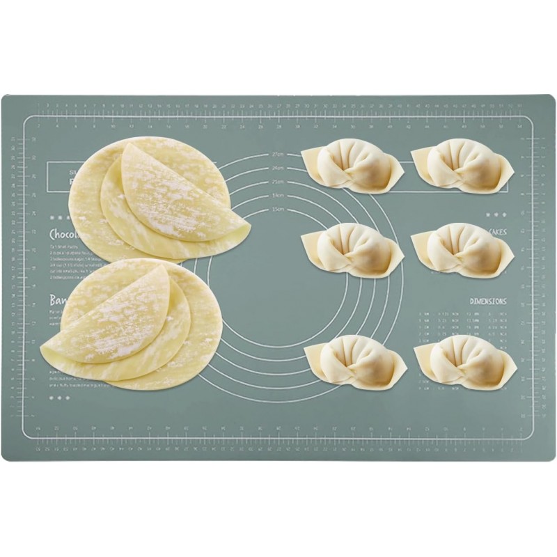 Fulenyi Tapis de pétrissage,Tapis de Cuisson en Silicone | Tapis de Cuisson de pâtisserie en Silicone 24x16 Pouces, Grande pâte