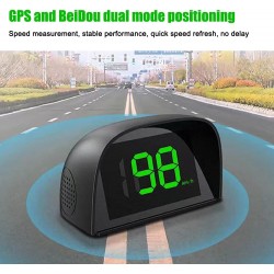 Shkalacar Compteur de vitesse intelligent GPS HUD,Voiture HUD Headup Display KM/H MPH avec LED Grand Affichage de Police pour