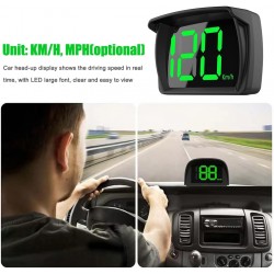 Shkalacar Compteur de vitesse intelligent GPS HUD,Voiture HUD Headup Display KM/H MPH avec LED Grand Affichage de Police pour