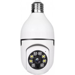 Lechang Ampoule Surveillance E27 WiFi CaméRa IP Vision Nocturne Couleur Automatique Suivi Humain 4X Zoom NuméRique Moniteur de
