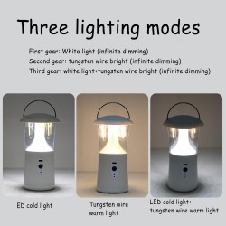 Lámpara LED portátil, luz de campamento de emergencias, linterna de campamento recargable, linternas de campamento al aire
