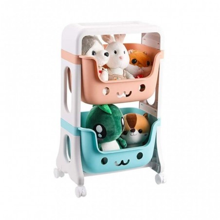 Organisateur de rangement pour jouets d'enfants avec roulettes