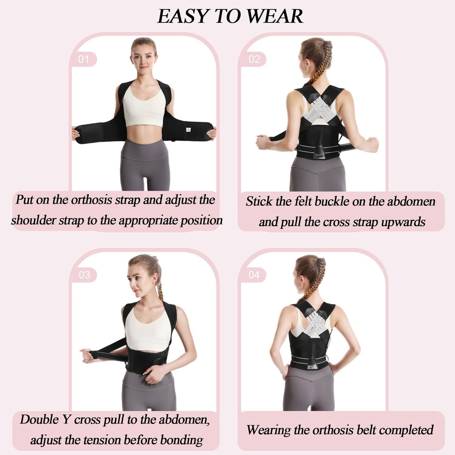 Correcteur de Posture, Orthèse Postérieure Posture Correcteur Dos pour